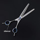Purple Dragon Touch Pet Blenders Shears, 7.0 50-Tooth Thinning Scissor For Dogs, 440C Japanese Stainless Steel Texturizers Dog Thinning Shears(Blue)