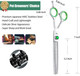 Purplebird 7 Inch Straight Dog Grooming Scissors Professional Pet Thinning Texturizing Shears Safety Noiseless Blunt Tip Trimming Shearing For Dogs Cats Japanese Stainless Steel Silver Purplebird 7 Inch Straight Dog Grooming Scissors Professional Pet Thinning Texturizing Shears Safety Noiseless Blunt Tip Trimming Shearing For Dogs Cats Japanese Stainless Steel Silver