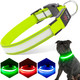 Led Light Up Dog Collars Micro Usb Rechargeable Waterproof, Full Adjustable Lighted Glow Dark Dog Collar Light For Night Walking For Small Medium Large Dogs, Green Led Light Up Dog Collars Micro Usb Rechargeable Waterproof, Full Adjustable Lighted Glow Dark Dog Collar Light For Night Walking For Small Medium Large Dogs, Green