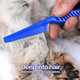 4 Different Kinds Of Flea Combs, Stainless Steel Round Teeth Dog Cat Lice Combs, Durable Fine Tooth Pet Tear Stain Remover Tool (Blue)