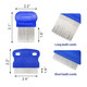 4 Different Kinds Of Flea Combs, Stainless Steel Round Teeth Dog Cat Lice Combs, Durable Fine Tooth Pet Tear Stain Remover Tool (Blue)