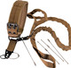 Tactical Dog Leash Khaki - Desert Tan Quick Release Adjustable Collar (1) All Purpose Molle Hook Clip (1) For Swat Military K9 Unit
