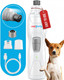 Cat And Dog Nail Grinder - Rechargeable Electric Pet Nail Clipper & Trimmer- Painless Paws Grooming - Quiet 2-Speed Motor. 3 Size Ports For Small, Medium, Large Pets- Up To 4 Hours Of Charge