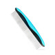 Ropo Dog Comb Pet Grooming Comb Cat Comb For Removing Matted Fur Proper Care Prevents Knots And Mats In Long And Short-Haired Pets Non-Slip Comfort Grip Handles (Plastic Rubber Handle, Blue)