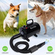 Dog Dryer, Dog Blow Dryer, High Velocity Professional Pet Grooming Dryer For Large Dogs, Adjustable Temperature And Speed, 4 Different Exhaust Nozzles, Anti-Hot Grip, With Brush