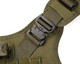 Tactical Dog Harness Vest With Handle Military Working Training Molle Vest With Metal Buckles & Loop Panels Bungee Dog Leash (L, Green Harness With Leash)
