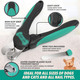 Ruff 'N Ruffus Dog Brush For Shedding - Double Sided Undercoat Rake For Dogs & Cats - Dematting Comb For Dogs - Deshedding Dog Brush With Nail Clipper - Cat Grooming Brush Reduce Shedding By 95%