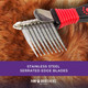 Paw Brothers Soft Pin Triangle Slicker Brush For Dogs, Professional Grade, Stainless Steel Pins, Comfort Grip, For Hard To Reach Areas Paw Brothers Soft Pin Triangle Slicker Brush For Dogs, Professional Grade, Stainless Steel Pins, Comfort Grip, For Hard To Reach Areas