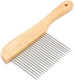 Paw Brothers Poodle Comb Brush For Dogs, Professional Grade, Wooden Ergonomic Handle, Stainless Steel Teeth, Dematting Comb For Dogs, Extra Long Teeth