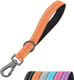 12” Short Dog Leashes, Reflective Nylon Padded Handle, Heavy Duty Strong Traffic Leash With Carabiner Clip, Perfect For Large Or Medium Dogs (Orange,12 Inch)