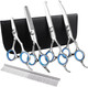 Professional Dog Grooming Scissors With Safety Round Tips, 6 In 1 Dog Grooming Scissors Kit, 4Cr Stainless Steel Professional Pet Grooming Shears For Dog, Sharp And Durable, Blue