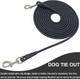 Tie Out Rope Dog Leash, 8-10-13-15-20-25-30-35-40-45-50Ft Heavy Duty Nylon Check Cord For Medium Large Dogs Indoor/Outdoor Playing Camping Backyard (Black, 3/8 X 15Ft)