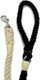 Sier 5Ft Ombre Rope Dog Leash Braided Cotton Heavy Duty Strong Durable Multi-Colored (Black Grey)