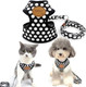 Smalllee_Lucky_Store Soft Mesh Nylon Vest Pet Cat Small Medium Dog Harness Dog Leash Set Leads Black M