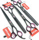 8.0 Inches Professional Dog Grooming Scissors Set Straight & Thinning & Curved & Chunkers 4Pcs In 1 Set (With Comb)
