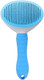 Dog Brush Cat Brush Grooming Comb,Self Cleaning Cat Dog Slicker Brushes With Smooth Handle,Pet Grooming Tool With Cleaning Button For Cat Dog Shedding Tools Cat Dog Massage Clean Tangled Brush (Blue)
