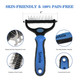 Pet Grooming Brush - Double Sided Shedding And Dematting Undercoat Rake Comb For Dogs & Cats.(Blue)