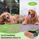 Pet Grooming Supplies - 2-In-1 Professional Undercoat Rake And Pet Brush Shedding Control For Long-Haired Dogs And Cats, Deshedding Tool, Knot Removal,Grey
