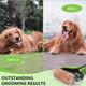 Pet Grooming Supplies - 2-In-1 Professional Undercoat Rake And Pet Brush Shedding Control For Long Haired Dogs And Cats, Deshedding Tool, Furminator For Dogs, Green