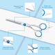 Dog Grooming Scissors Kit With Safety Round Tips, Sumcoo 6 In 1 Professional Dog Scissors Pet Grooming Trimmer Kit -Thinning Shears Straight & Curved Scissors With Comb For Dogs And Cats