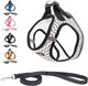 Step-In Dog Harness And Leash Set, Soft Mesh Reflective Breathable Puppy Pet Vest Harness For Small Dogs And Cats (White, M) Step-In Dog Harness And Leash Set, Soft Mesh Reflective Breathable Puppy Pet Vest Harness For Small Dogs And Cats (White, M)