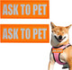 2Pcs 4.4 X 1.6Inch Reflective Dog Patch, Ask To Pet Patches, Removable Dog Tags With Hook Backing For Service Dog Vests, Harnesses(Ask To Pet, Orange) 2Pcs 4.4 X 1.6Inch Reflective Dog Patch, Ask To Pet Patches, Removable Dog Tags With Hook Backing For Service Dog Vests, Harnesses(Ask To Pet, Orange)