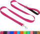 Taglory Dog Leash For Medium Large Dogs Double-Sided Reflective Soft Neoprene Padded Handle 1 Inch By 5Ft Fit Medium Large Breeds Dogs 20-150 Lbs Hot Pink
