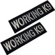 2Pc Reflective Patches Working K9 Dog Vest Patches Removable Patches With Hook Backing For Animal Vest Harnesses, Collars, Leashes (Black And White)
