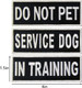 Service Dog In Training Do Not Pet Emotional Support Vest / Harnesses Morale Tactical Patch Embroidered Badge Fastener Hook & Loop Emblem, 1.5 X 4 Inch, 5 Pcs Service Dog In Training Do Not Pet Emotional Support Vest / Harnesses Morale Tactical Patch Embroidered Badge Fastener Hook & Loop Emblem, 1.5 X 4 Inch, 5 Pcs