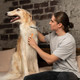 Pet Dematting Comb For Dogs,Cats.Pet Undercoat Rake With Stainless Steel Blades For Knot Removal And Shedding Control.Cat Brush For Shedding Dematting With Wood Handle. Pet Dematting Comb For Dogs,Cats.Pet Undercoat Rake With Stainless Steel Blades For Knot Removal And Shedding Control.Cat Brush For Shedding Dematting With Wood Handle.