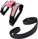 2Pcs Bow Ties Bling Cute Dog Harness With Lead For Dog - Pink - S