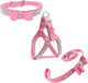 Bowtie Dog Collar & Harness & Lead Sets Comfortable Soft Puppy Collar Diamante With Harness And Leashes Set For Dog - Pink - Xs Bowtie Dog Collar & Harness & Lead Sets Comfortable Soft Puppy Collar Diamante With Harness And Leashes Set For Dog - Pink - Xs