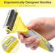 Professional Dog Brush For Shedding, Undercoat Rake For Medium And Long Haired & Double Coated Dogs, Double Sided Design With 12+23 Blades Professional Dog Brush For Shedding, Undercoat Rake For Medium And Long Haired & Double Coated Dogs, Double Sided Design With 12+23 Blades