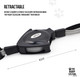 The Buddy System Retract A Buddy - Retractable Hands Waist Belt Leash For Walking, Jogging, Running, Hiking And Training Small Dogs
