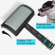 Large Slicker Brush For Dogs,Cats,Extra Long Pin Shedding Brush For Long Haired Dog,Cat, Pet Grooming Wire Brush For Thick Undercoat Curly Hair,25Mm(1),Black