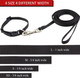 Dog Collar And Leash Set, Nylon Collar And Leash For Dogs Classic Solid Colors For Small Medium Large Dogs (Black, Xs, Collar 8-12, 3/8)