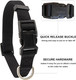 Dog Collar And Leash Set, Nylon Collar And Leash For Dogs Classic Solid Colors For Small Medium Large Dogs (Black, Xs, Collar 8-12, 3/8)