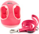 Dog Harness And Leash Set,Soft Fabric Padded Reflective Vest Harness,Trim Velcro And Heavy Clasp With Safety Lock,For Cat And Small Medium Dogs Walking-2Pcs-M-Pink+Leash