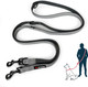 Tuff Pupper Heavy Duty Multi Function Crossbody Leash 6 Uses In One Cross Body Leash 8 Feet Hands Leash Two Dog Leash Ballistic Nylon & Thick Neoprene Padding Small Medium Large Dogs