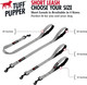 Tuff Pupper Short Dog Leash For Dog Training 12 Inch Perfect For Service Dog Harness & Short Training Leash Traffic Leash Handle W/Padding Short Leash Dog Coupler