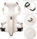 Tug Grab Collar Integrated Traffic Leash Magnetically Attached For Quick Control (Xl/Cream)