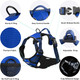 Twoear Dog Harness, No Pull Reflective Harness Front Clip Easy Control Handle Adjustable Soft Padded Pet Vest For Puppy Small Medium Large Dogs Breed Pet(Medium,Blue)