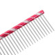 Pet Grooming Comb Dogs Cats Comb Stainless Steel (Rose Red)