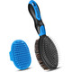 2Pcs Dog Brush I Dog Brush For Shedding I Dog Bath Brush I Dog Brushes For Grooming I Double Sided Dog Hair Brush I Dog Brush For Short/Long Haired Dogs I Premium Pet Supplies (Black Blue)