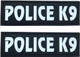 Removable Dog Patches For Vests & Harness - Reflective / 2 X 6 Large White Letter/2 Pack. (Police K9, Large(2 X 6))