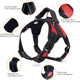 Harness Small Size Dog And Leash-2 Pcs No Pull Dog Harness, Oxford Adjustable Reflective Dogs Vest, Puppy Harness, Easy Walk Dog Harness For Small Medium Dogs(Black,Red,S)