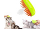 Steamy Pet Brush Grooming Tool For Shedding And Cleaning- Best Cat And Dog Silicone Hair Brush For Massage. Multifunctional And Rechargable (Green)