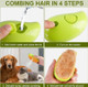 Steamy Pet Brush Grooming Tool For Shedding And Cleaning- Best Cat And Dog Silicone Hair Brush For Massage. Multifunctional And Rechargable (Green)