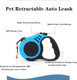 Chyix Pet Walking Leash With Anti-Slip Handle, Tangle-, Quick Lock, Pause And Unlock Buttons - Easy Roll-On With Your Thumb Only, Suitable For Small And Medium Pets(5M,Blue)