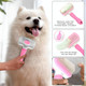 Cat Grooming Brush, Cat Fur Brush, Pet Hair Brush, Dog Grooming Brush, Dog Slicker Brushes For Grooming, Tool Gently Removes Loose Undercoat, Brush For Pet Massage (Pink)